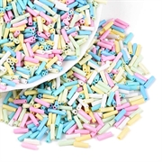 Rocailles glas stift perler. 6x2 mm. Pastel mix. 400 stk.